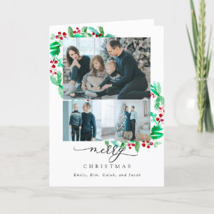 Frohe Weihnachten 3 Foto Collage Wreath Urlaub