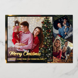 Frohe Weihnachten 3 Fotos Folien Feiertagskarte