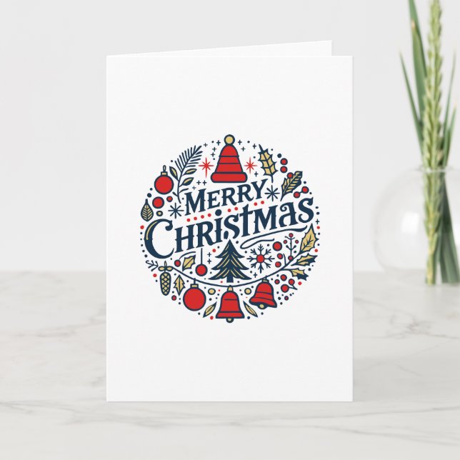 Frohe Weihnachten 3 Karte (Vorderseite)