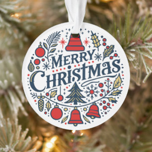 Frohe Weihnachten 3 Ornament