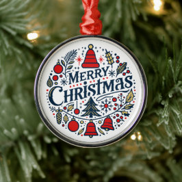 Frohe Weihnachten 3 Ornament Aus Metall