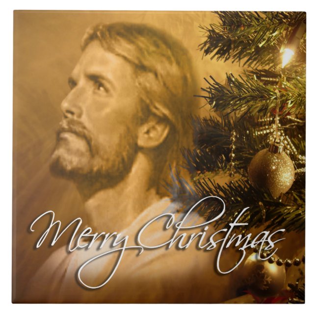 Frohe Weihnachten 3 Tile Fliese (Vorderseite)