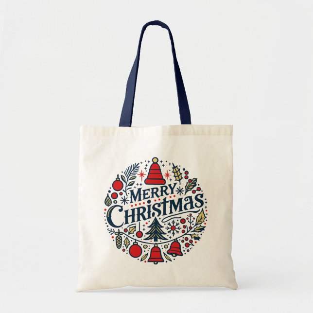 Frohe Weihnachten 3 Tragetasche (Vorne)