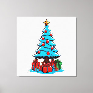 Frohe Weihnachten 3D Leinwanddruck