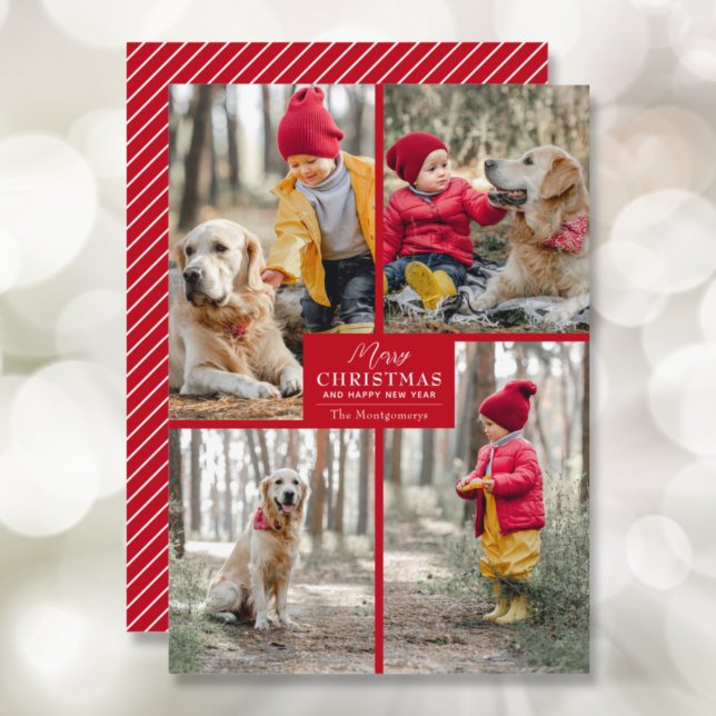 Frohe Weihnachten 4 Foto Collage Red (Von Creator hochgeladen)