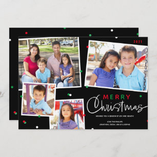 Frohe Weihnachten 4 Foto Collage Urlaubskarte