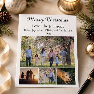 Frohe Weihnachten 4 Foto Familien Feiertag Postkar