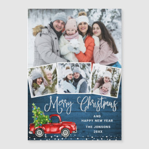 Frohe Weihnachten 4 FOTO Urlaub Magnetkarte