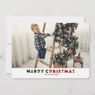 Frohe Weihnachten 4-Foto-Urlaubskarte