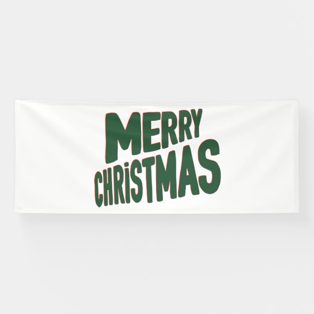 Frohe Weihnachten 4x10 Vinyl Banner (Horizontal)