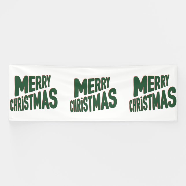 Frohe Weihnachten 4x12 Vinyl Banner (Horizontal)