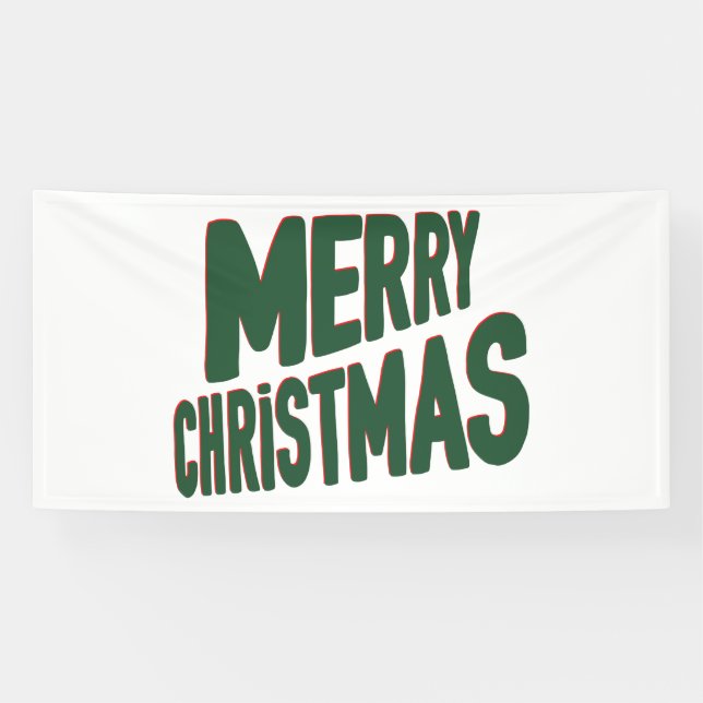 Frohe Weihnachten 4x8 Vinyl Banner (Horizontal)