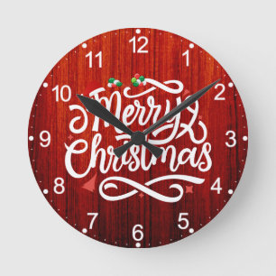 Frohe Weihnachten-61039 Runde Wanduhr