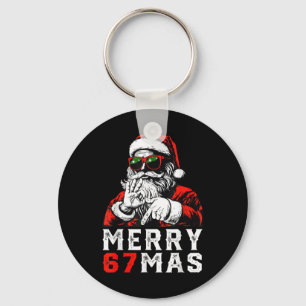 Frohe Weihnachten 6 7 Meme Lustiger Santa 67 Hand Schlüsselanhänger