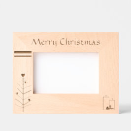 "Frohe Weihnachten" (6" x 4") Geätzte Rahmen