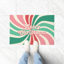 Frohe Weihnachten 70er Pfefferminz-Farben Sunburst