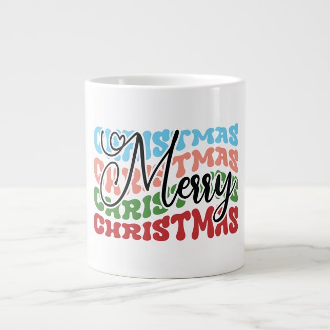 Frohe Weihnachten-79232 Jumbo-Tasse (Vorderseite)