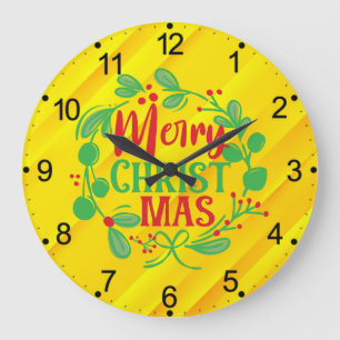 Frohe Weihnachten-82191 Große Wanduhr
