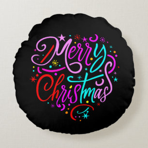 Frohe Weihnachten-83167 Rundes Kissen