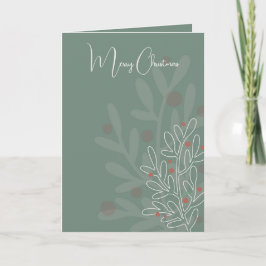 Frohe Weihnachten abstrakte florale Mistel Karte