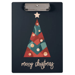 Frohe Weihnachten abstrakte Kunst Weihnachtsbaum Klemmbrett