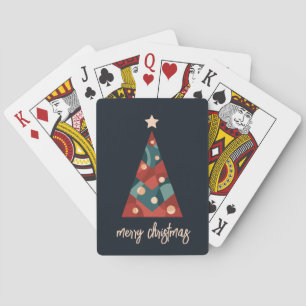 Frohe Weihnachten abstrakte Kunst Weihnachtsbaum Spielkarten