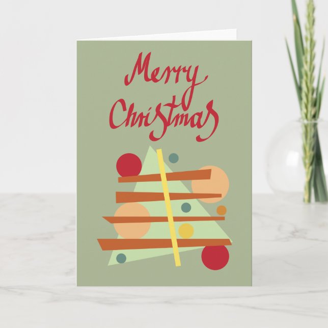 Frohe Weihnachten - abstrakte Weihnachtsbaume (Vorderseite)