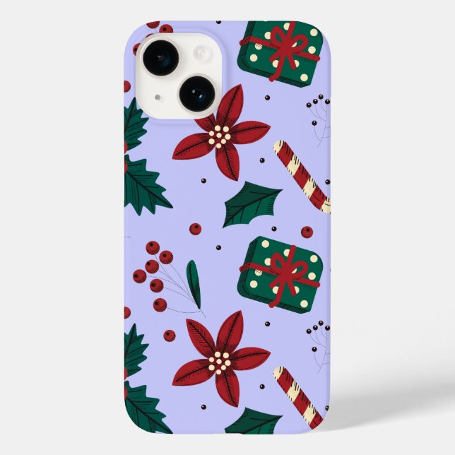 Frohe Weihnachten Abstraktes Muster Case-Mate iPhone Hülle (Rückseite)