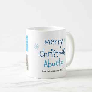 Frohe Weihnachten Abuelo 2 Foto Custom Tasse