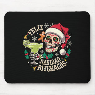 Frohe Weihnachten Achos Lustiger Totenkopf Spanisc Mousepad