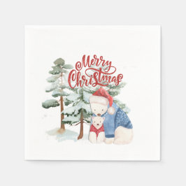Frohe Weihnachten Adorable Holiday Design Serviette