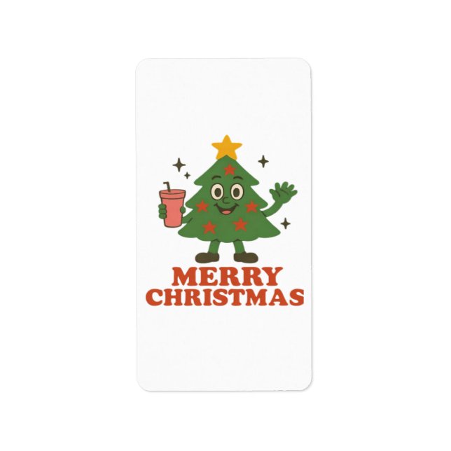 Frohe Weihnachten Adressaufkleber (Vorne)