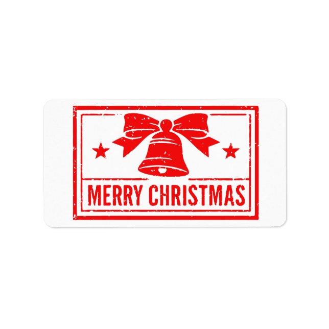 Frohe Weihnachten Adressaufkleber (Vorne)