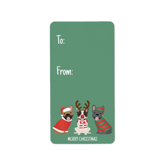 Frohe Weihnachten Adressaufkleber (Vorne)
