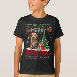 Frohe Weihnachten Airedale Terrier Dog Lover Ugly T-Shirt
