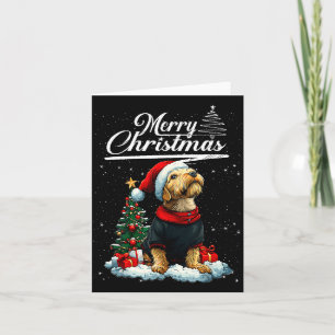 Frohe Weihnachten Airedale Terrier Weihnachtsmann Karte