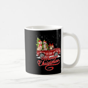 Frohe Weihnachten Akita Dog Santa Reindeer Red Tru Kaffeetasse