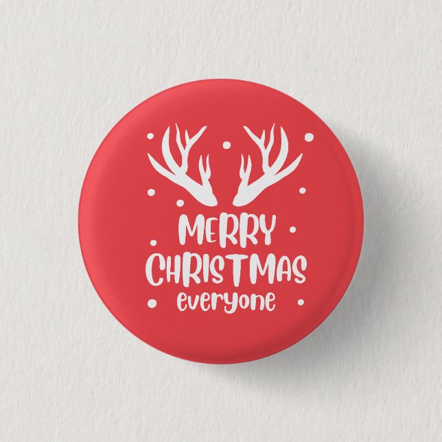 Frohe Weihnachten allen Button (Vorderseite)