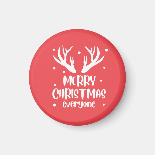 Frohe Weihnachten allen Magnet (Vorne)