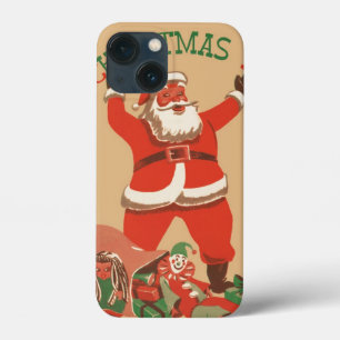 Frohe Weihnachten allen! Vintage Weihnachtsmann iPhone 13 Mini Hülle