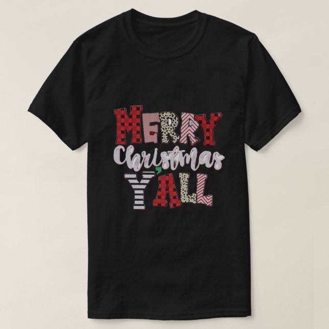 "Frohe Weihnachten - alles" Urlaubsdesign T-Shirt (Design vorne)