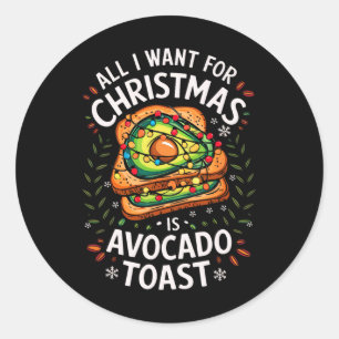 Frohe Weihnachten Alles, was ich für Weihnachten A Runder Aufkleber