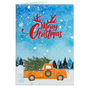 Frohe Weihnachten! Alte Farm LKW Weihnachtsbaum