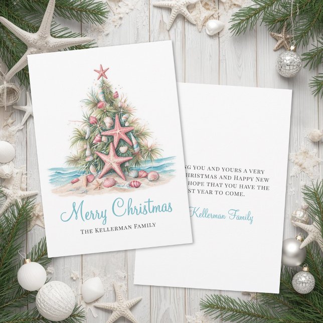Frohe Weihnachten am Strand (Beach Merry Christmas Holiday Card )