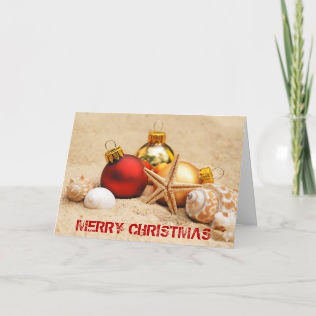 Frohe Weihnachten am Strand (Vorderseite)