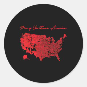 Frohe Weihnachten Amerika Donald Trump Better Cove Runder Aufkleber