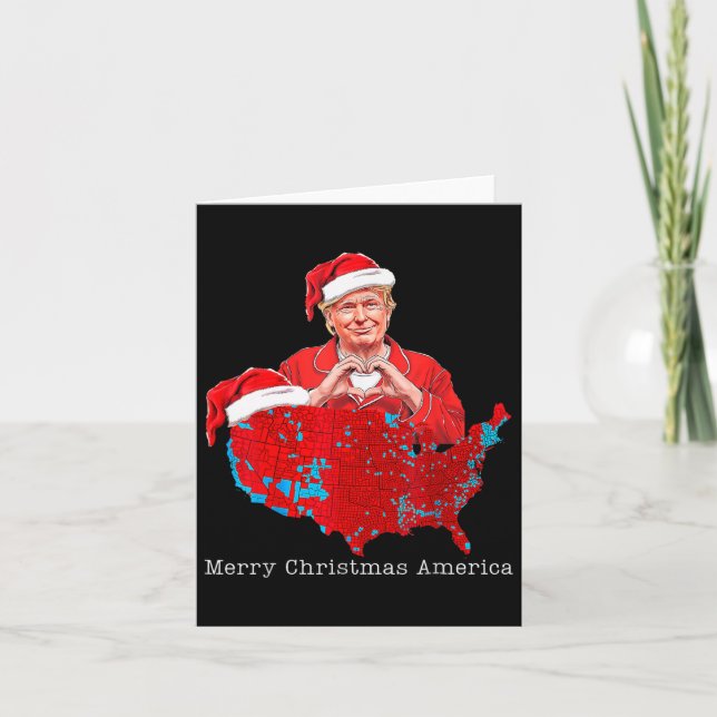 Frohe Weihnachten Amerika Donald Trump deckt Weihn Karte (Vorderseite)