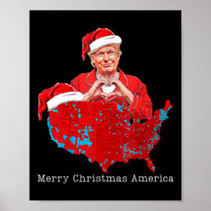 Frohe Weihnachten Amerika Donald Trump deckt Weihn Poster