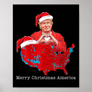 Frohe Weihnachten Amerika Donald Trump deckt Weihn Poster
