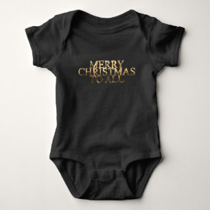 Frohe Weihnachten an alle Eleganter falscher golde Baby Strampler